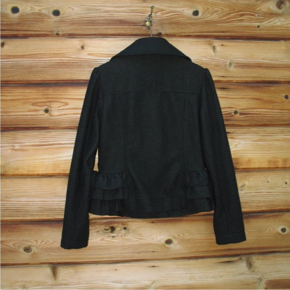 NWT Tulle Wool Blend Ruffle Coat Jacket - Picture 6 of 9